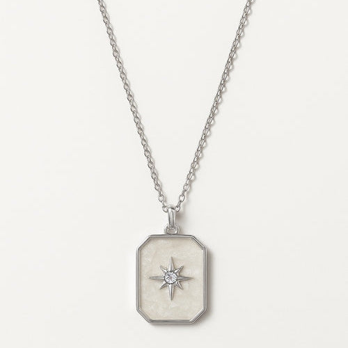 Necklace with a star pendant on a white background